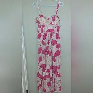 Band of the free pink  floral dress
